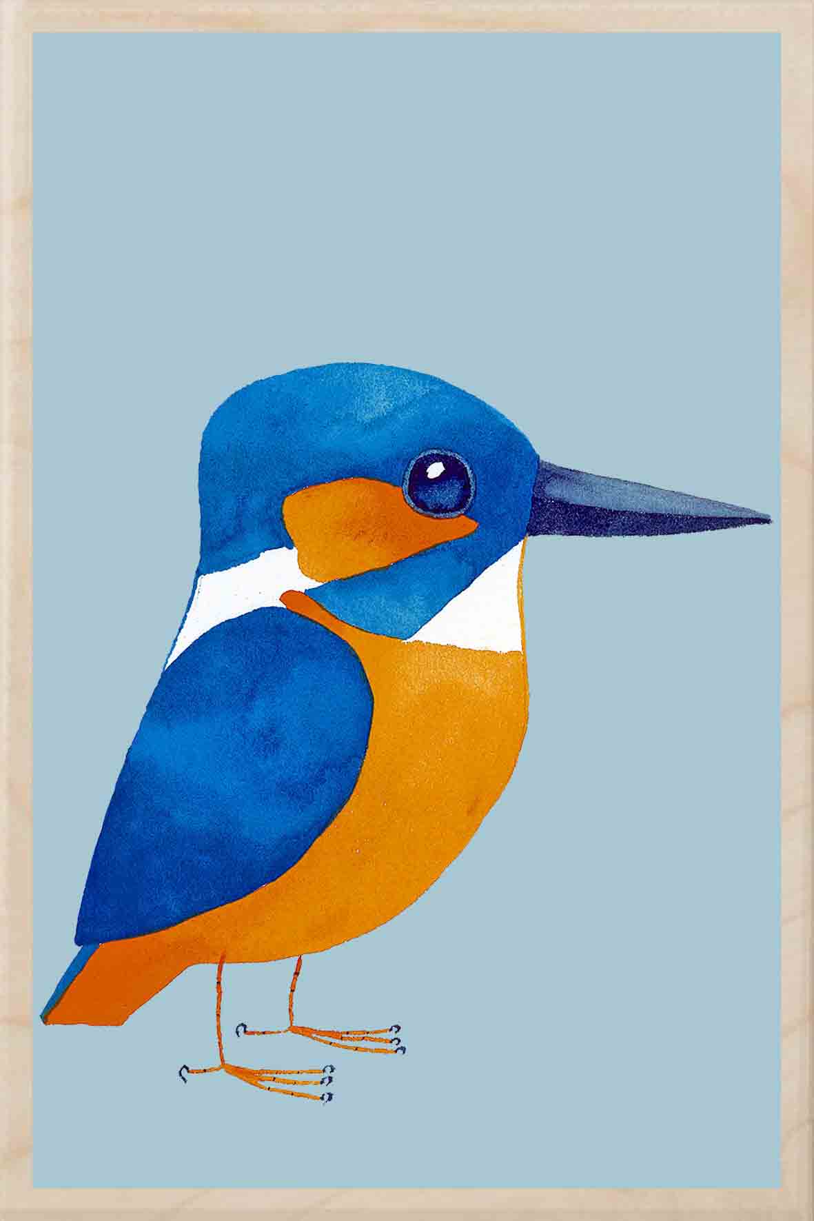 Wooden Postcard Matt Sewell Kingfisher